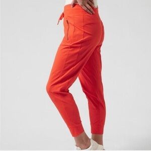 Athleta Trekkie North Hiking Outdoor Jogger Pant Flame Orange Size 14